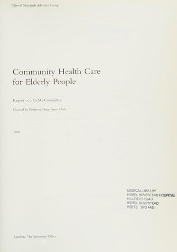 Community health care for elderly people
