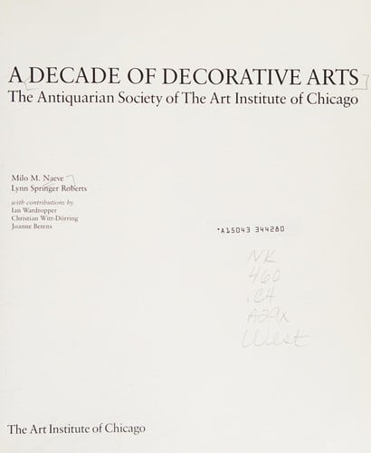 A decade of decorative arts