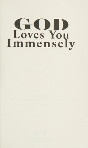God loves you immensely