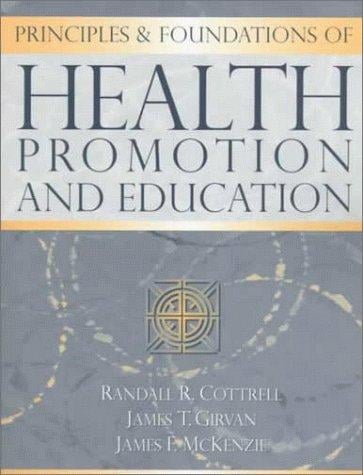 Principles & foundations of health promotion and education