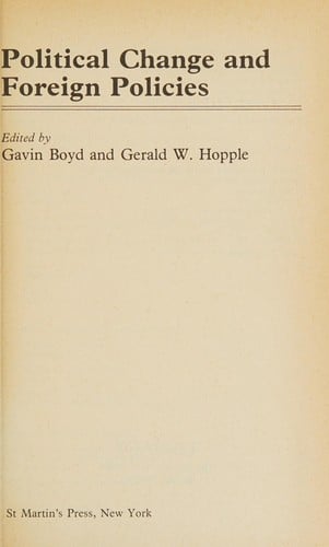 Political change and foreign policies