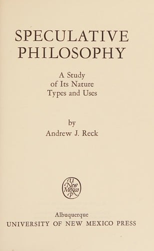 Speculative philosophy