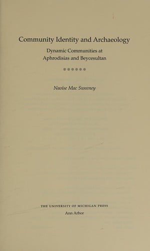 Community identity and archaeology