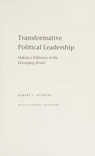 Transformative political leadership
