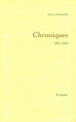 Chroniques, 1931-1954