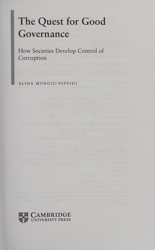 The quest for good governance