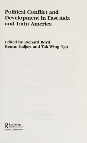 Political development and conflict in East Asia and Latin America
