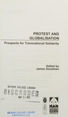 Protest and globalisation