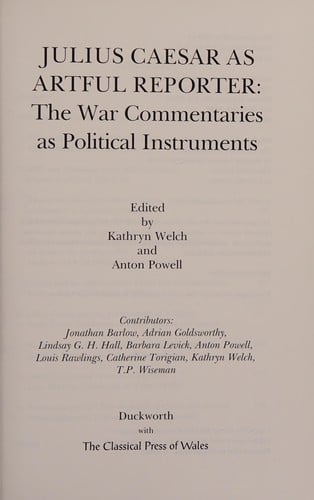 Julius Caesar as artful reporter