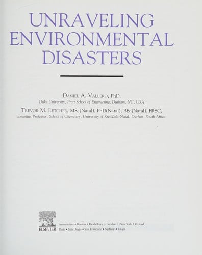 Unraveling environmental disasters