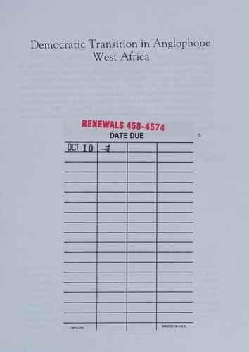 DEMOCRATIC TRANSITION IN ANGLOPHONE WEST AFRICA