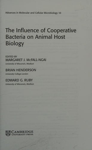 The influence of cooperative bacteria on animal host biology