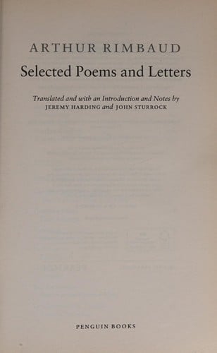 SELECTED POEMS AND LETTERS; TRANS. BY JEREMY HARDING
