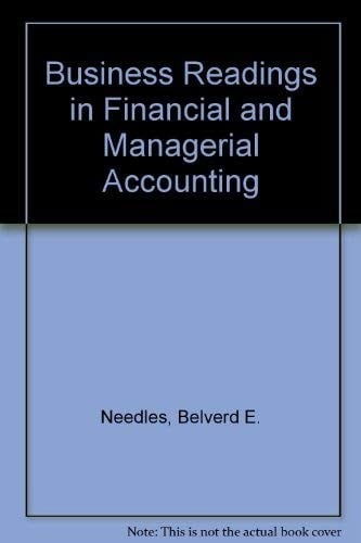 Business Readings in Financial and Managerial Accounting