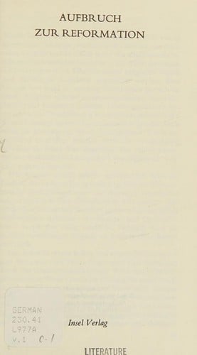 Aufbruch zur Reformation