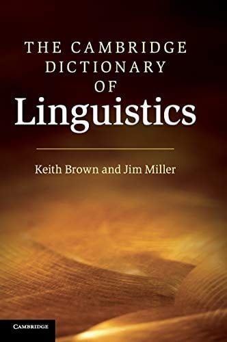 The Cambridge dictionary of linguistics
