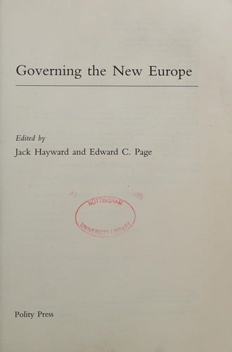 Governing the new Europe