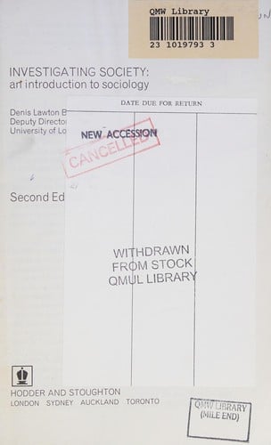 Investigating society