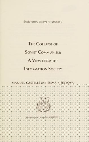 The collapse of Soviet communism