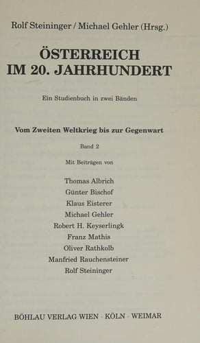 Österreich im 20. Jahrhundert: Ein Studienbuch in zwei Bänden (German Edition)