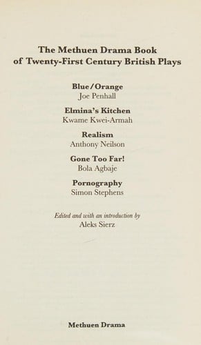 The Methuen Drama book of twenty-first century British plays