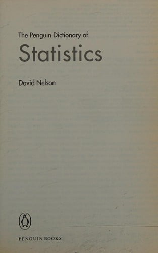 PENGUIN DICTIONARY OF STATISTICS
