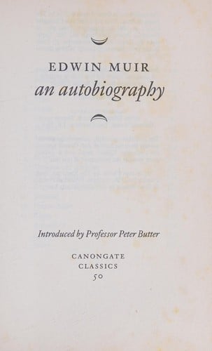 An Autobiography (Canongate Classic, 50)