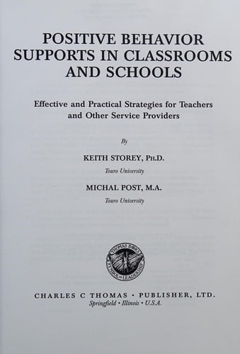 Postive behavior supports in classrooms and school