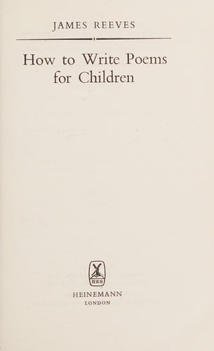 How to write poems for children