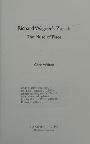 Richard Wagner's Zurich