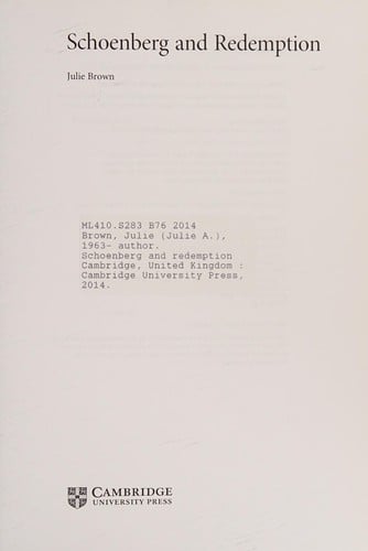 Schoenberg and redemption