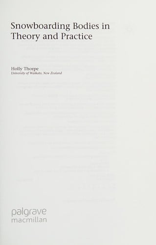 Snowboarding bodies in theory and practice