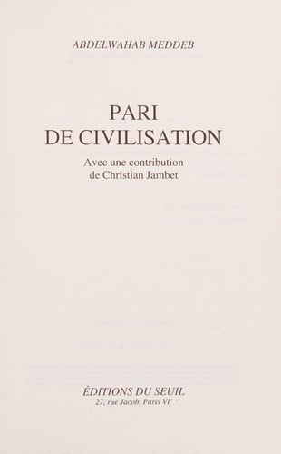 Pari de civilisation