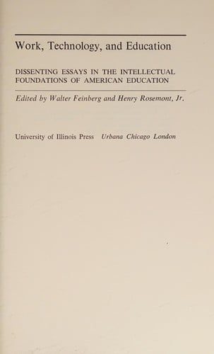 Work, technology, and education