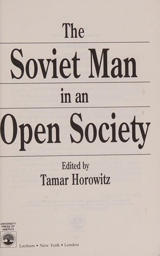 The Soviet man in an open society