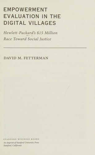 Empowerment evaluation in the digital villages