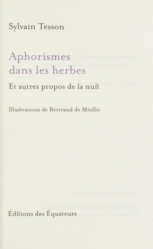Aphorismes dans les herbes