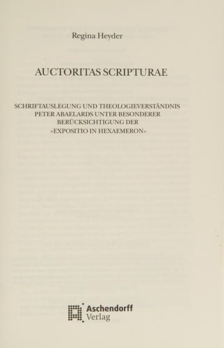 Auctoritas scripturae
