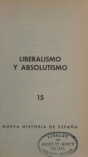 Liberalismo y absolutismo