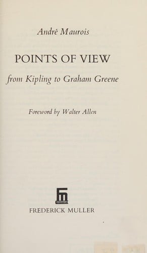 Points of view from Kipling to Graham Greene