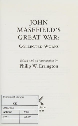 John Masefield's Great War