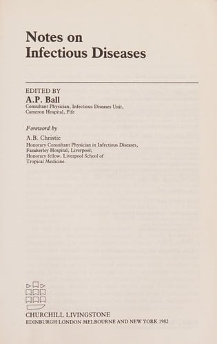 Notes on infectious diseases