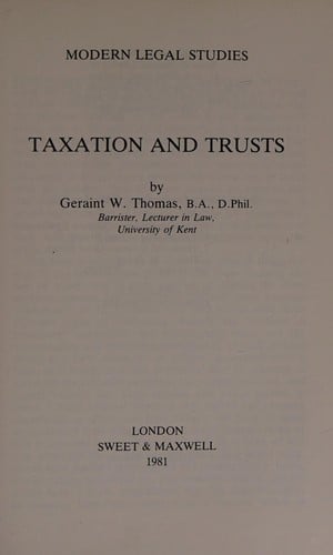 Taxation and trusts
