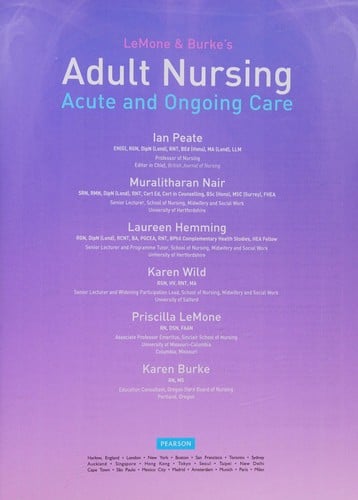LeMone & Burke's adult nursing