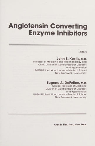 Angiotensin converting enzyme inhibitors