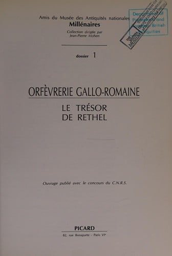 Orfevrerie Gallo-Romaine Dossier 1