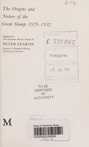 The origins and nature of the Great Slump, 1929-1932