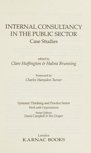 Internal consultancy in the public sector