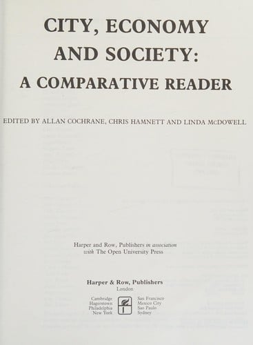 City, economy and society