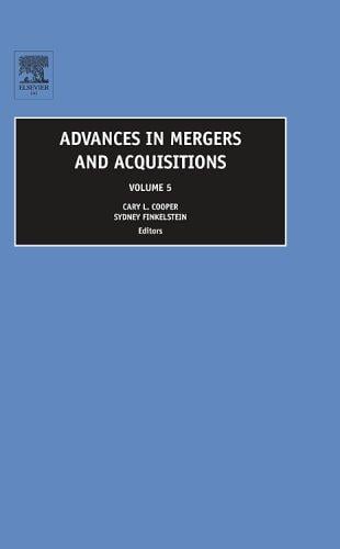 Advances in mergers and acquisitions